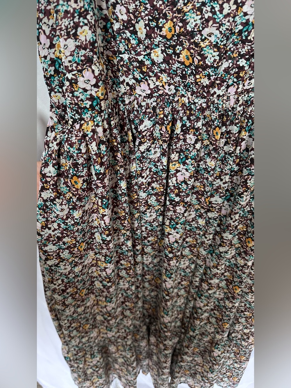 Torrid Chiffon Sleeveless Tiered Floral Midi Dress Size 1 - Picture 3 of 15